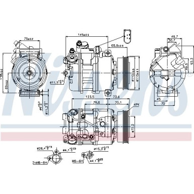 Nissens Kompressor, Klimaanlage FIRST FIT 89073