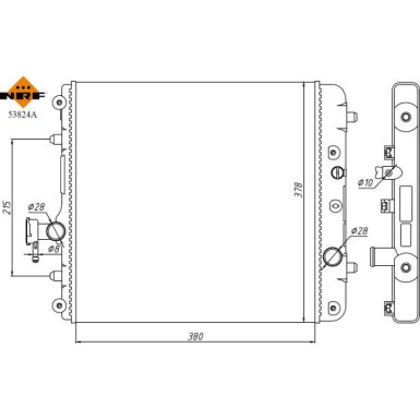 53824A Kühler, Motorkühlung Economy Class