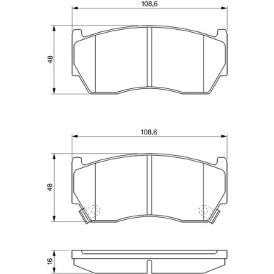 0 986 424 369 Bremsbelagsatz, Scheibenbremse