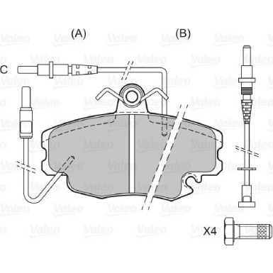 598084 Bremsbelagsatz, Scheibenbremse