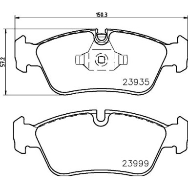 Hella | Bremsbelagsatz, Scheibenbremse | 8DB 355 011-281