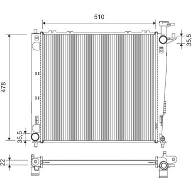 701375 Kühler, Motorkühlung