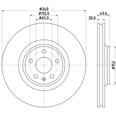 Hella | Bremsscheibe | 8DD 355 129-701