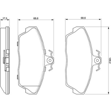 0 986 424 566 Bremsbelagsatz, Scheibenbremse