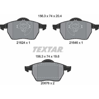 Textar Bremsbelagsatz, Scheibenbremse Q+ 2162402