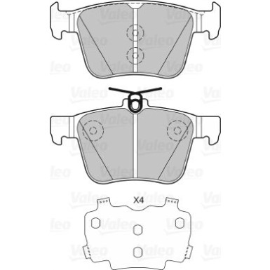 Valeo | Bremsbelagsatz, Scheibenbremse | 601425