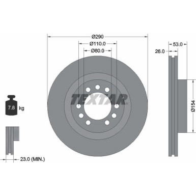 Textar | Bremsscheibe | 93127200