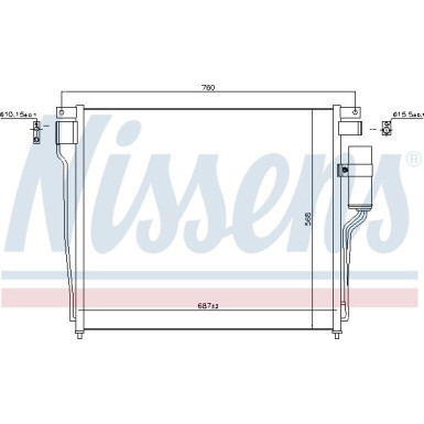 Nissens | Kondensator, Klimaanlage | 940643