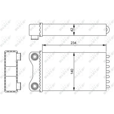 54252 Wärmetauscher, Innenraumheizung 54252 Wärmetauscher, Innenraumheizung