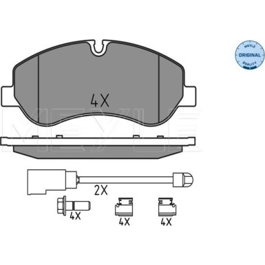 Meyle Bremsbelagsatz, Scheibenbremse MEYLE-ORIGINAL: True to OE 025 256 0217