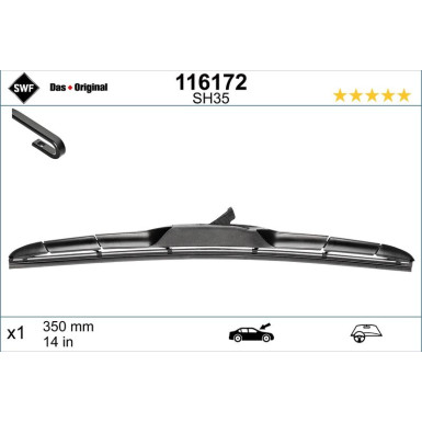 SWF Wischblatt Scheibenwischer DAS ORIGINAL HBLADE 116172