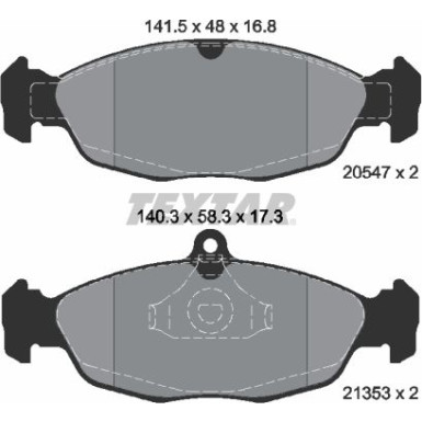 2054701 Bremsbelagsatz, Scheibenbremse Q+