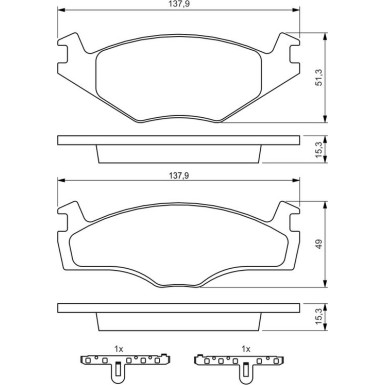 0 986 468 871 Bremsbelagsatz, Scheibenbremse