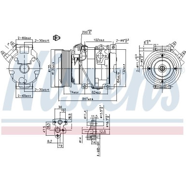 Nissens | Kompressor, Klimaanlage | 89558