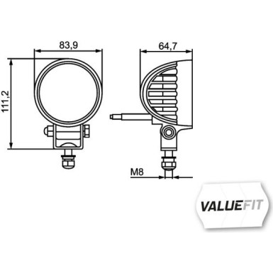 Hella | Arbeitsscheinwerfer | 1G0 357 000-001