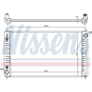 Nissens | Kühler, Motorkühlung | 68762