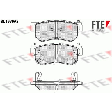 FTE | Bremsbelagsatz, Scheibenbremse | 9010520