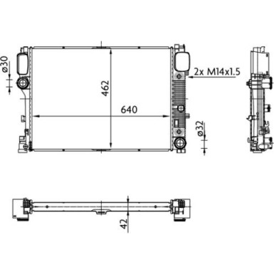 Mahle | Kühler, Motorkühlung | CR 38 000S