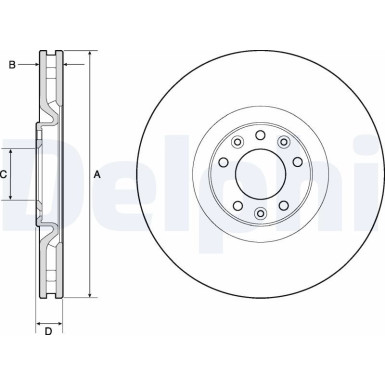 Delphi | Bremsscheibe | BG4814C