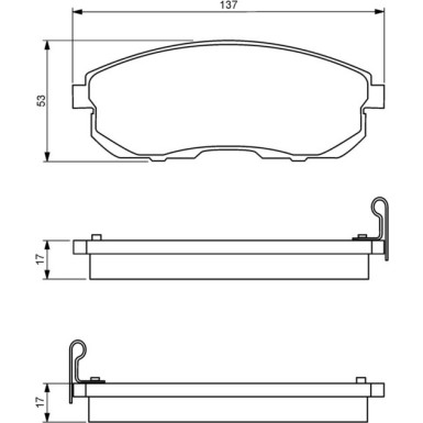 0 986 494 277 Bremsbelagsatz, Scheibenbremse
