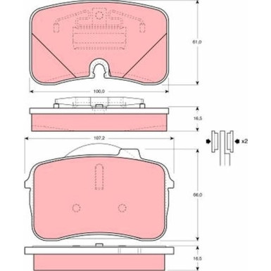 GDB961 Bremsbelagsatz, Scheibenbremse GDB961 Bremsbelagsatz, Scheibenbremse