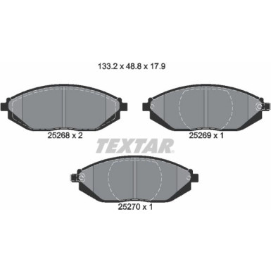 Textar Bremsbelagsatz, Scheibenbremse Q+ 2526801