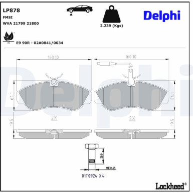 LP878 Bremsbelagsatz, Scheibenbremse