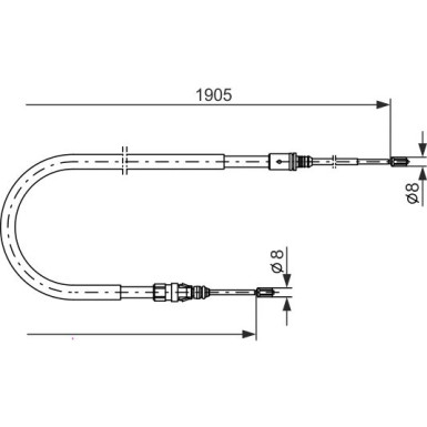 1 987 477 237 Seilzug, Feststellbremse 1 987 477 237 Seilzug, Feststellbremse