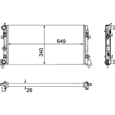 Mahle | Kühler, Motorkühlung | CR 1096 000P