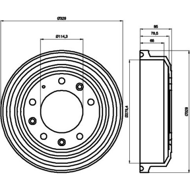 Hella | Bremstrommel | 8DT 355 302-371