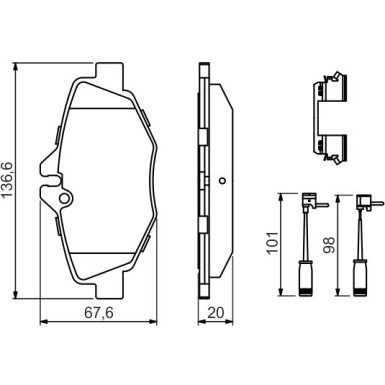 0 986 494 647 Bremsbelagsatz, Scheibenbremse