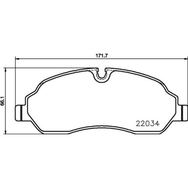 Hella | Bremsbelagsatz, Scheibenbremse | 8DB 355 021-571