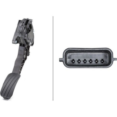 Hella | Sensor, Fahrpedalstellung | 6PV 009 978-781