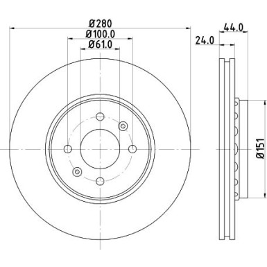 Hella Pagid | Bremsscheibe | 8DD 355 129-611