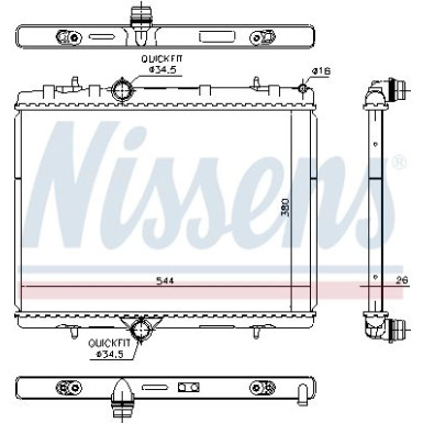 Nissens | Kühler, Motorkühlung | 636029