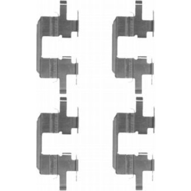 Hella | Zubehörsatz, Scheibenbremsbelag | 8DZ 355 204-151