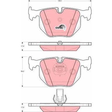 GDB1527 Bremsbelagsatz, Scheibenbremse COTEC