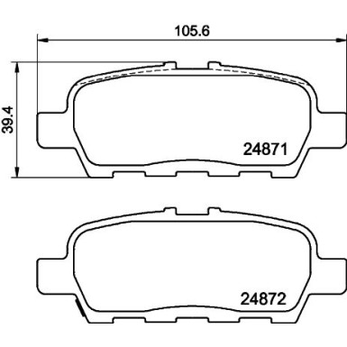 Hella Pagid | Bremsbelagsatz, Scheibenbremse | 8DB 355 014-561