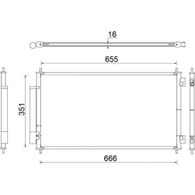 AC 811 000S Kondensator, Klimaanlage BEHR AC 811 000S Kondensator, Klimaanlage BEHR