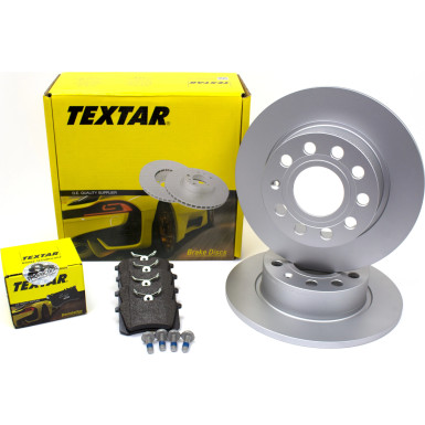 TEXTAR Bremsscheibe 92120903 Ø253 + 2355402 Beläge für SEAT VW SKODA AUDI LEON SC ALTEA GOLF TEXTAR Bremsscheibe 92120903 Ø253 + 2355402 Beläge für SEAT VW SKODA AUDI LEON SC ALTEA GOLF