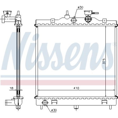 Nissens | Kühler, Motorkühlung | 66655