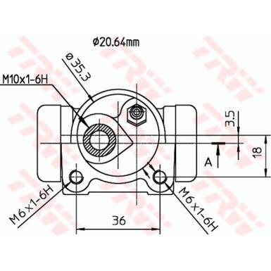 TRW | Radbremszylinder | BWF162