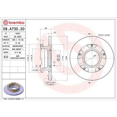 Brembo | Bremsscheibe | 08.A730.20