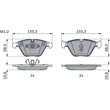 0 986 494 354 Bremsbelagsatz, Scheibenbremse