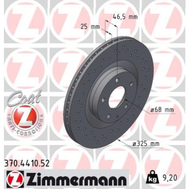 Zimmermann | Bremsscheibe | 370.4410.52