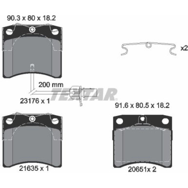 2317602 Bremsbelagsatz, Scheibenbremse Q+