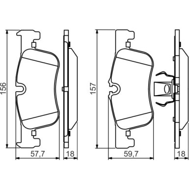 0 986 494 561 Bremsbelagsatz, Scheibenbremse