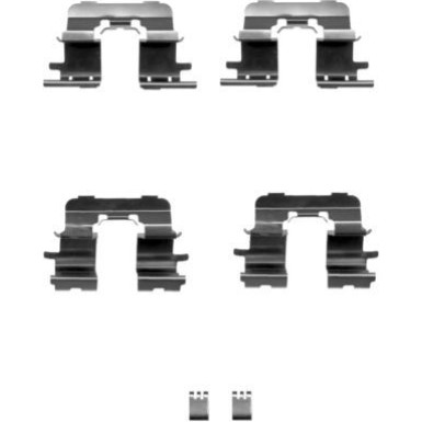 Hella | Zubehörsatz, Scheibenbremsbelag | 8DZ 355 203-911