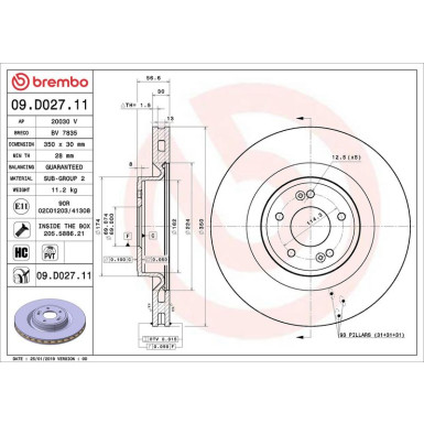 09.D027.11 Bremsscheibe PRIME LINE - UV Coated 09.D027.11 Bremsscheibe PRIME LINE - UV Coated