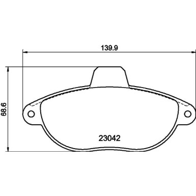 Hella | Bremsbelagsatz, Scheibenbremse | 8DB 355 019-251